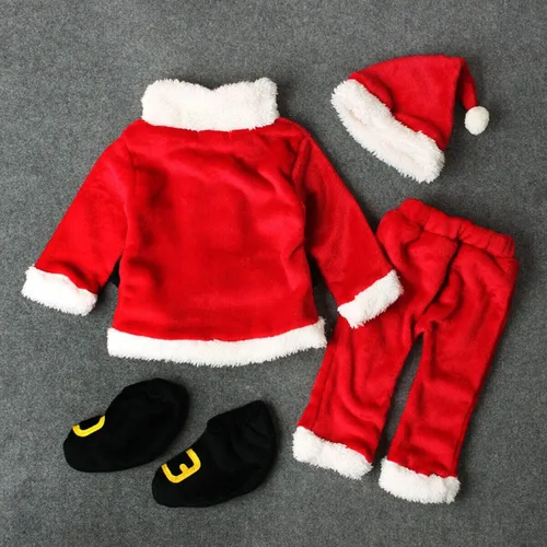 Vista 9 de Twopumpkin My First Christmas - Disfraz de Papá Noel con sombrero para bebé, niña, niño, linda ropa de Navidad