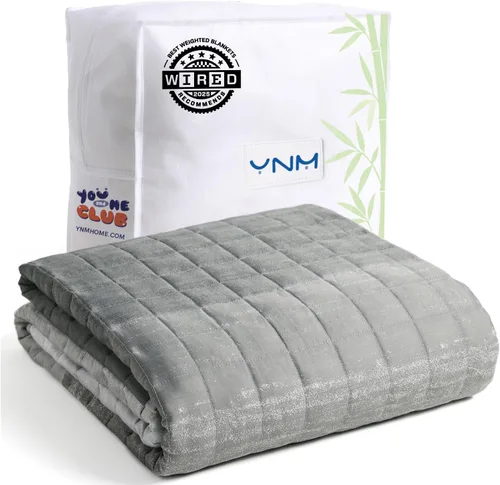 Vista 29 de YnM Manta con peso refrescante para adultos, manta pesada de 10 libras para una persona de 90 libras, perfecta para personas que duermen con calor