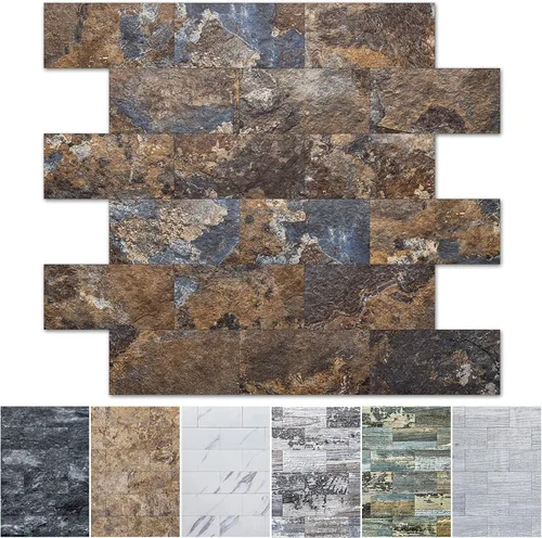 Vista 13 de Art3d Azulejo de pared de PVC autoadhesivo de 10 hojas para salpicadero, azulejo adhesivo para salpicadero de cocina, tocadores de baño, decoración