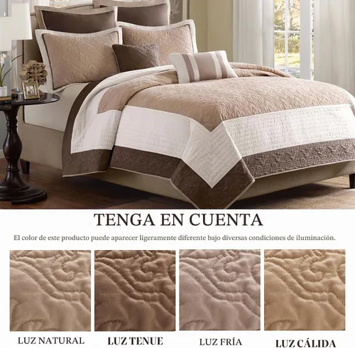 Vista 7 de Madison Park Attingham - Juego de edredón reversible, colcha transpirable para todas las estaciones, capas de ropa de cama ligeras y acogedoras