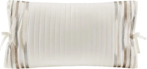 Vista 8 de N Natori Sakura - Almohada decorativa oblonga de algodón bordada, 12 x 20 pulgadas, 12 x 20 pulgadas