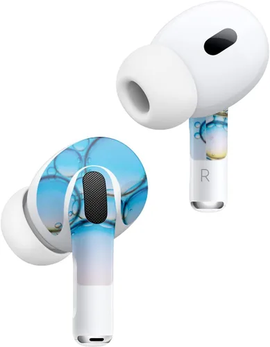 Vista 2 de MightySkins - Fundas compatibles con Apple AirPods Pro 2 - Sunrise Bubbles Funda protectora de vinilo duradera y única Fácil de aplicar, quitar