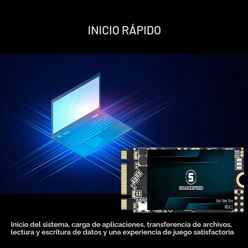 Vista 4 de SSD 64GB M.2 2242 NGFF 1.654 in SATA 3 Unidad interna de estado sólido para computadora portátil de escritorio (M.2 2242, 64GB)