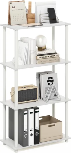 Vista 14 de Furinno Turn-N-Tube Organizador de encimera de cocina, estante organizador de encimera de esquina de 2 niveles, estante esquinero, para cocina