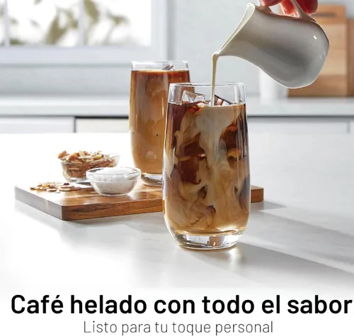Vista 9 de Hamilton Beach - Cafetera de goteo de 2 vías y cafetera de una sola porción Hot & Iced Coffee Maker 12 Cup Glass Carafe AquaFlow Showerhead