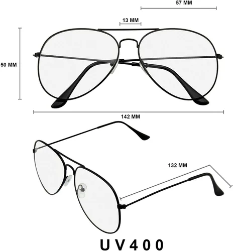 Vista 5 de Gafas de sol unisex de aviador para hombre y mujer, lentes de sol retro con bloqueo UV 100%
