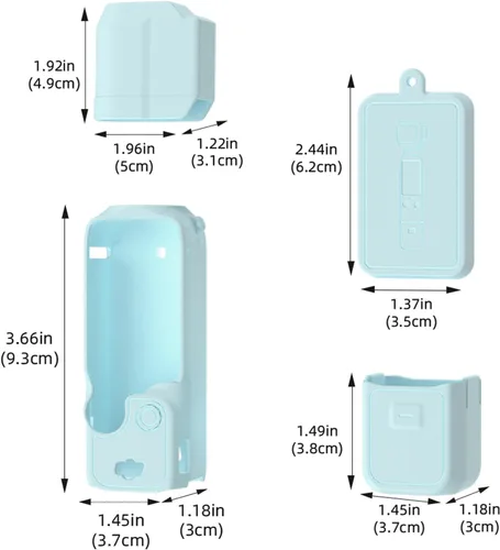 Vista 6 de Funda protectora de silicona para DJI Osmo Pocket 3 Funda de silicona Funda protectora Gimbal de mano Accesorios de cámara de acción (azul)