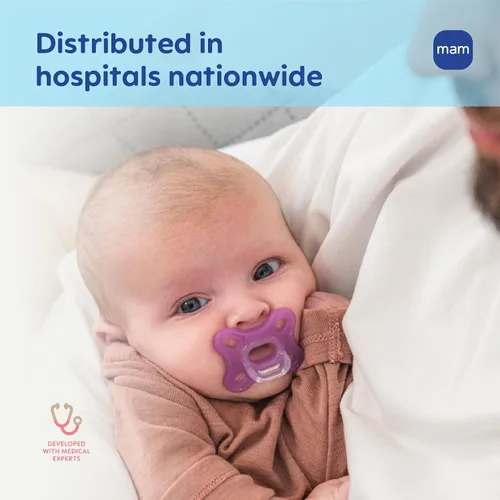 Vista 5 de MAM Comfort - Chupete para bebé de 0 a 3 meses, ligero, de silicona de una Zafiro azul/mate azul
