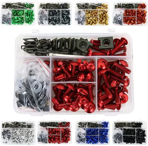 Vista 9 de Juego de pernos universales para carenado de motocicleta Fit para serie CRF-R, serie YZ, serie Ninja/ZX, serie GSX/DRZ, tornillos de fijación