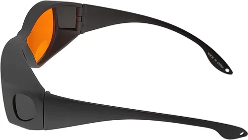 Vista 3 de OD6 gafas de seguridad láser luz UV azul violeta para 405nm, 445nm, 450nm, 473nm láser 190nm-490nm TUB-F
