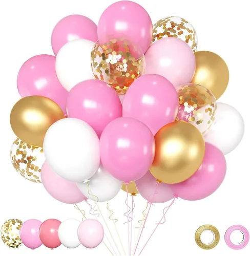 Vista 11 de Globos negros y dorados, 50 globos de confeti negro y dorado de 12 pulgadas, decoraciones de fiesta para cumpleaños, graduación, Año Nuevo, boda
