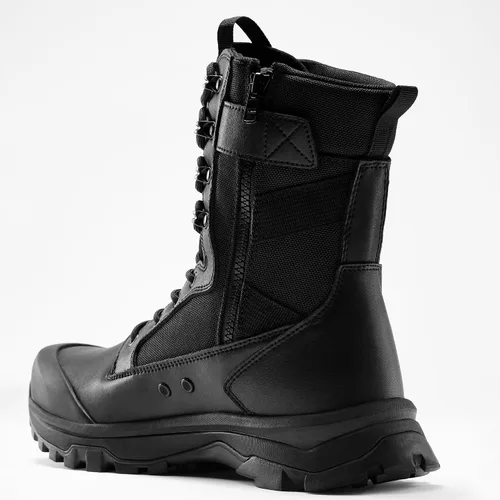 Vista 7 de Coostar Botas tácticas para hombre, ligeras, botas de combate militar, botas de trabajo con cremallera lateral, botas de motocicleta