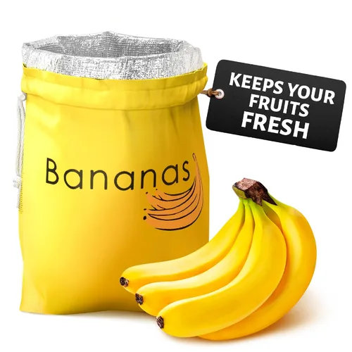 Vista 10 de Bolsas de producción reutilizables para plátanos y lechuga frescas – Bolsas de almacenamiento para verduras y frutas con forro de aluminio