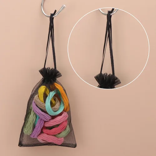 Vista 5 de 100 bolsas de organza – Bolsas de joyería de 4 x 6 pulgadas con cordón, malla negra para embalaje de regalo, fiesta, boda, festivo