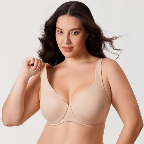 Vista 4 de AISILIN Women's Minimizer Bra Plus Size Unlined Full Coverage Smooth Underwire Support