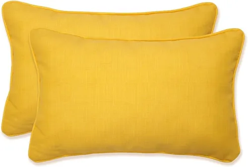 Vista 64 de Pillow Perfect Pompeya - Almohada lumbar grande para interiores/exteriores con relleno de felpa, resistente al clima y a la decoloración, lumbar