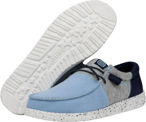 Vista 3 de Hey Dude Wally Tri Mocasines elastizados para hombre, cómodos y ligeros, sin cordones