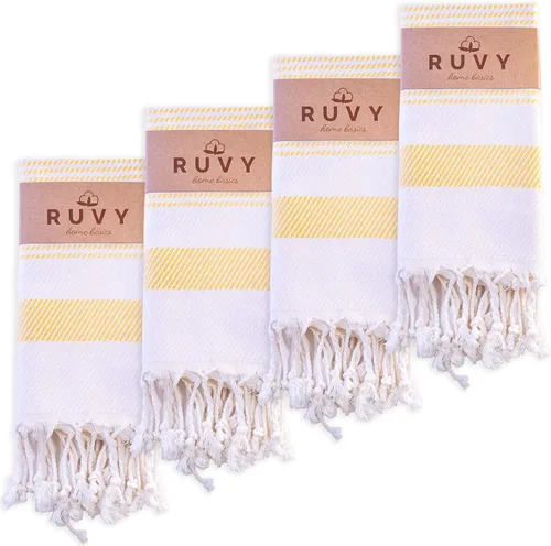 Vista 30 de Ruvy Home Basics - Juego de 2 toallas de mano turcas para baño, 18 x 40 pulgadas, algodón y baño decorativo, toallas de cocina, paños de cocina, té
