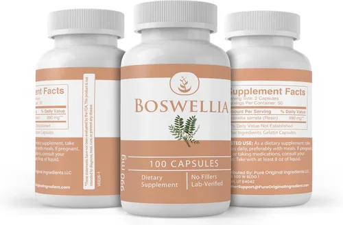 Vista 3 de INGREDIENTES ORIGINALES PUROS, Extracto de Boswellia Serrata, 100 Cápsulas