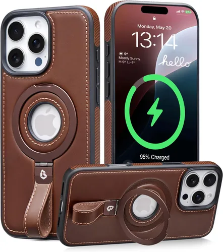 Vista 17 de Butaiga - Funda para iPhone 12 Pro Max con correa de cuero, soporte de anillo, color negro Finger Loop, Relieve Smartphone Pinky Strain