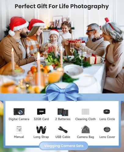 Vista 7 de Cámara digital 4K para fotografía, con WiFi, pantalla abatible de 180°