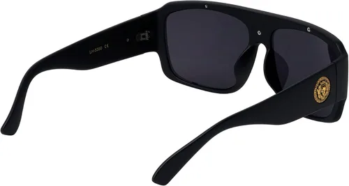 Vista 3 de Kleo Empire - Gafas de sol cuadradas con parte superior plana frontal y lateral con cabeza de león y medallón