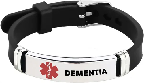 Vista 37 de TGLS Pulsera de identificación de alerta médica roja para mujeres y hombres de emergencia de primeros auxilios de alerta sanitaria grabada con láser