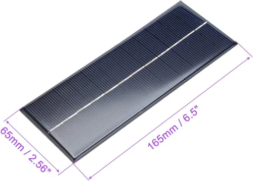 Vista 3 de DMiotech Paquete de 5 mini celdas de panel solar de 6 V 250 mA 6.496 in x 2.559 in para proyectos de energía eléctrica de bricolaje