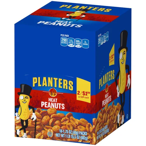 Vista 8 de Planters Heat Peanuts, 1.75 onzas (paquete de 18)