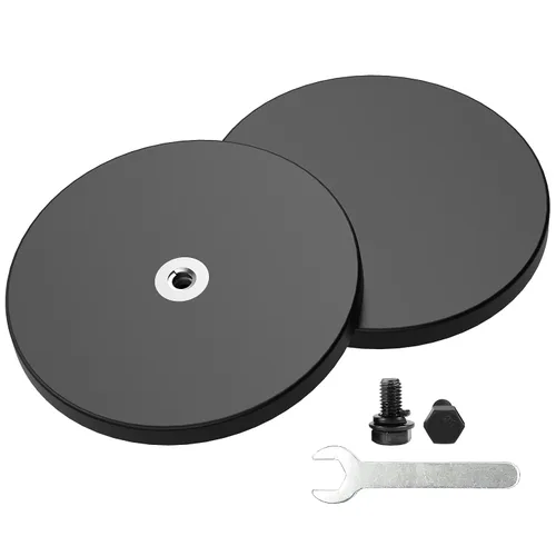Vista 15 de Magnetpro 4 imanes de montaje con revestimiento de goma fuerte, antiarañazos y anticorrosión, más de 30 libras de potencia adhesiva, con orificio