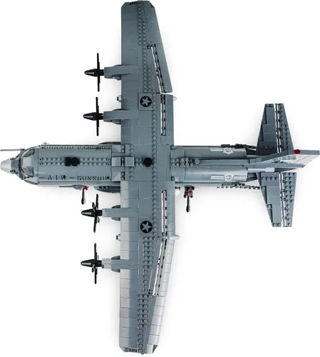 Vista 3 de General Jim's Conjunto de Bloques de Construcción AC-130 Hercules Gunship – 1,713 Piezas – Conjunto Detallado de Ladrillos Modelo de Aeronave