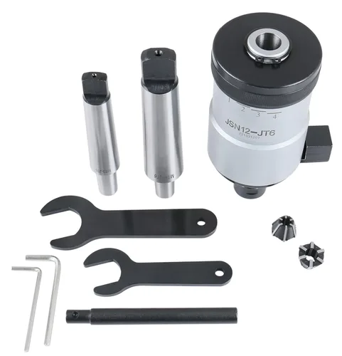 Vista 6 de Accusize Industrial Tools Cabezal de roscado autoinvertido M5-M12 de 4-1/2 pulgadas, NPT de 1/8 pulgadas, cono Jt6 Jacobs, 2600-4012