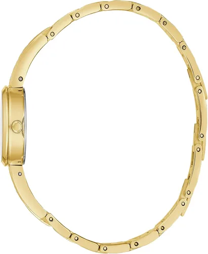 Vista 2 de GUESS Factory Sofia - Reloj analógico de cristal dorado, Oro