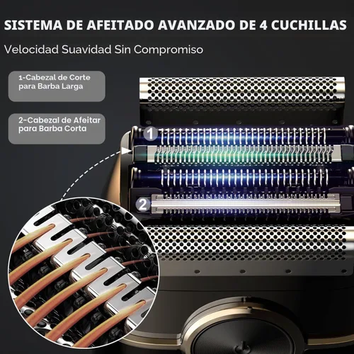 Vista 5 de Afeitadoras eléctricas para hombres: 4 cuchillas flotantes