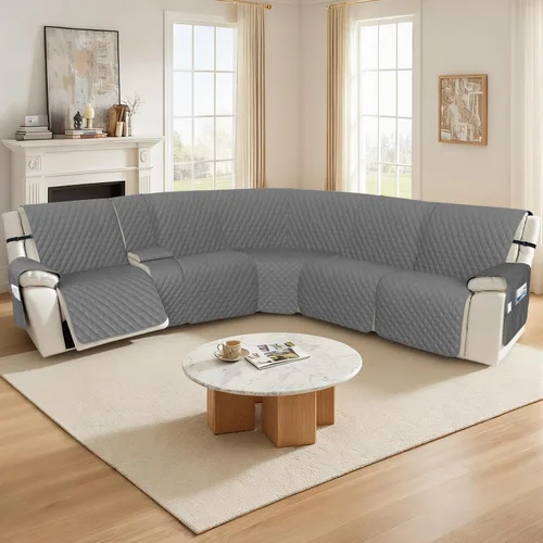 Vista 7 de Arfntevss Fundas de sofá seccional reclinable 100% impermeable, funda de sofá en forma de L para sofá seccional reclinable en forma de L, funda