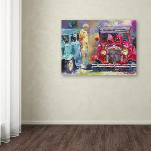 Vista 3 de Trademark Fine Art Decoración de pared de autos antiguos, 14 x 19 pulgadas
