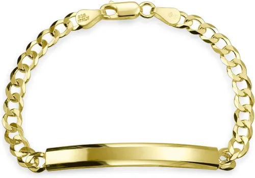 Vista 2 de Bling Jewelry Personalize Bar Name Plated identification ID Bracelet For Men with Mariner, Curb, Figaro, Link Chain .925 Sterling Silver Made In