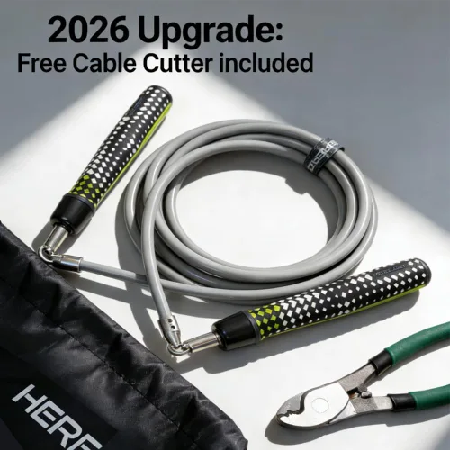 Vista 3 de Hererope - Cuerdas de saltar con peso para hombres y mujeres, cuerda de saltar de 1/2 libra con rodamiento de bolas, agarre antideslizante, cable