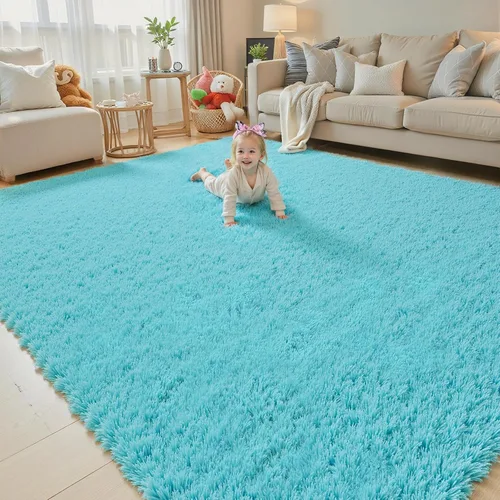Vista 98 de Alfombras pequeñas de 2 x 3 pies, alfombra negra para dormitorio, alfombra moderna de pelo largo, alfombra pequeña, alfombra de noche esponjosa