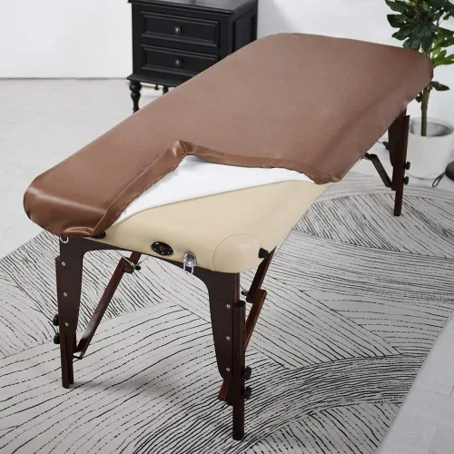 Vista 6 de ARTABLE Protector de cubierta de mesa de masaje de cuero impermeable beige