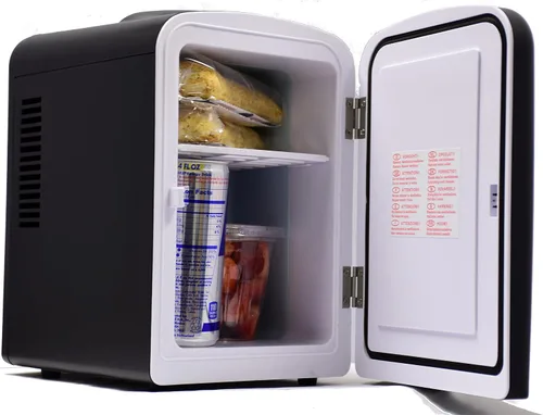 Vista 6 de Mini nevera personal estilo retro para 6 latas UB-CH1 Uber Chill por Uber Appliance negro mate (Blackout Matte Black)
