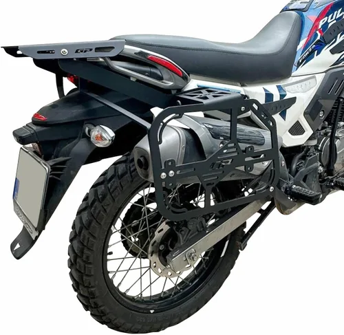 Vista 3 de GP Kompozit Soporte lateral para alforjas negro compatible con Hero Xpulse 200 2020-2023
