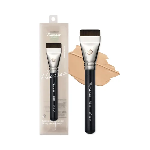 Vista 9 de Piccasso FB21 V-Cut Foundation Brush for Liquid Makeup, Cream Foundation Corte en V