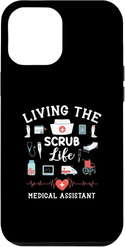 Vista 25 de Carcasa para iPhone 16 Living The Scrub Life Medical Assistant Nurse