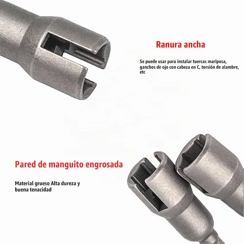 Vista 3 de gunhunt Juego de 2 llaves hexagonales ranuradas de 1/4 de pulgada, llave de ranura, tuercas de ala, herramienta para tuercas en forma de ala