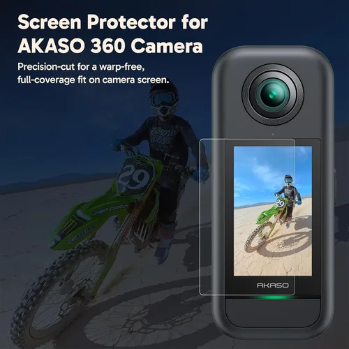 Vista 5 de AKASO Cámara de acción 360 con tarjeta MicroSD de 128 GB y paquete de protector de pantalla