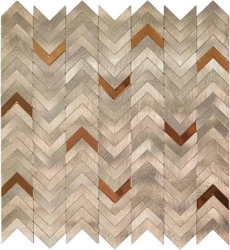 Vista 7 de Azulejo de espiga gris para salpicaduras de pelar y pegar, superficie de metal cepillado de aluminio autoadhesivo para azulejos de pared