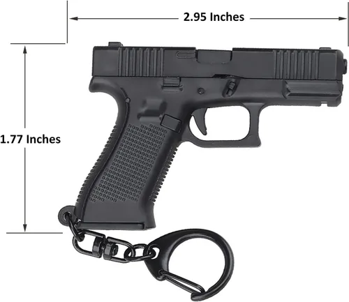 Vista 5 de Mini llavero de pistola, llavero táctico pequeño con forma de pistola, llavero con forma de pistola, regalo para hombres, niños, mujeres, niños