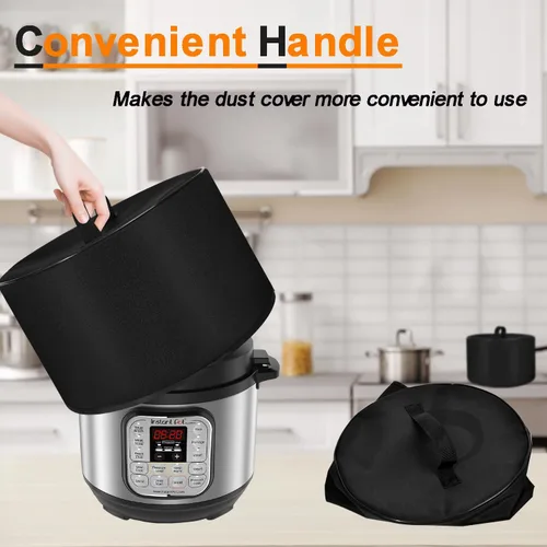 Vista 5 de Cubierta eléctrica para olla a presión Instant Pot Duo 7 en 1 Mini 3 cuartos de galón, impermeable, a prueba de polvo, nailon negro