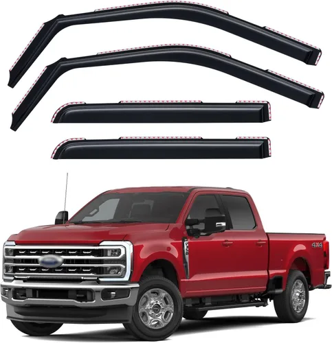 Vista 27 de Visores para ventanas y protectores contra la lluvia para Ford F150 de cabina estándar 1980-1996, Deflectores de viento y protectores para ventanas